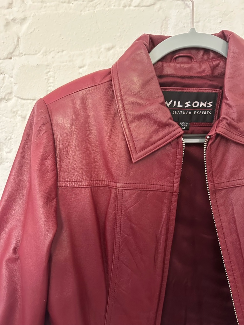 Wilsons Leather • Vintage Red Leather Jacket - Picture 3 of 5